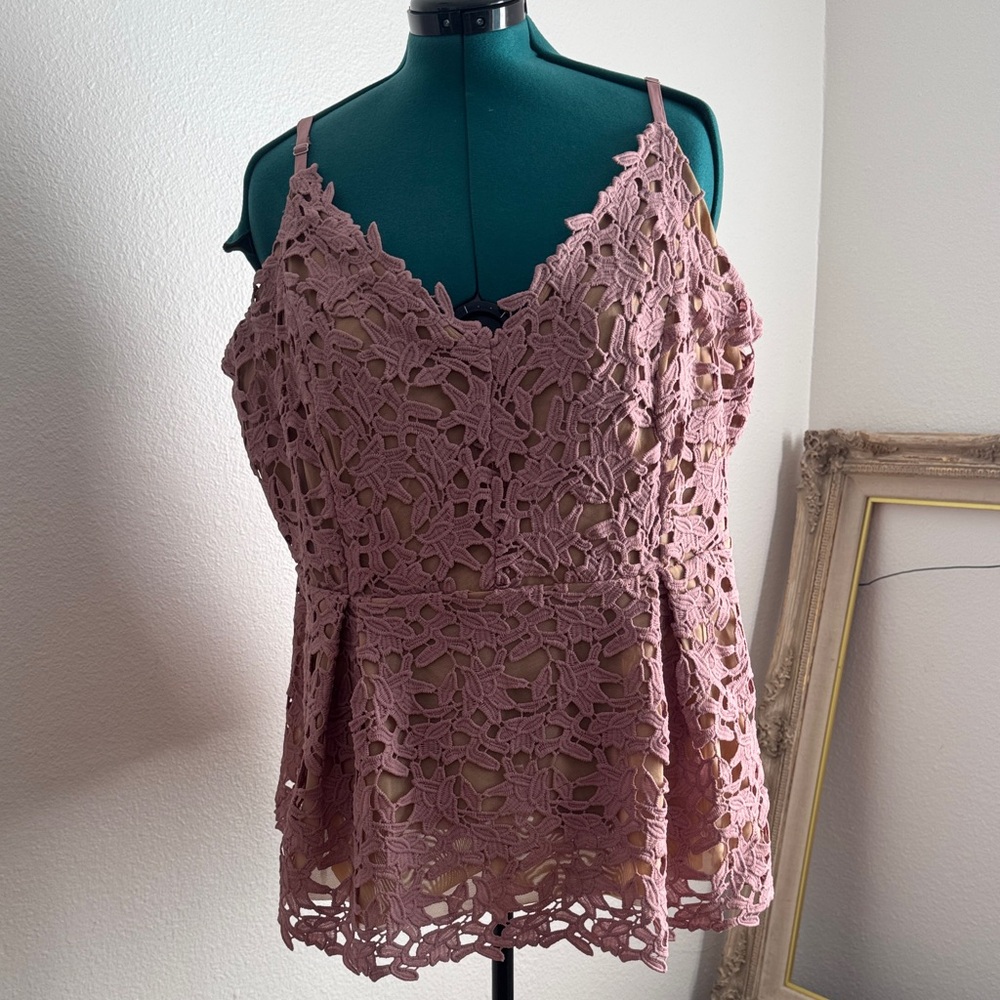 City Chic Mauve Lace Camisole